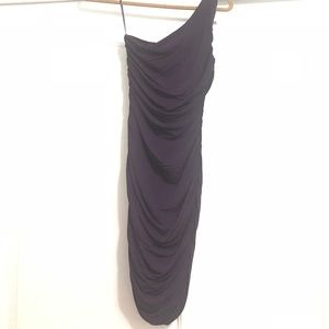 Bodycon Purple one shoulder Dress
